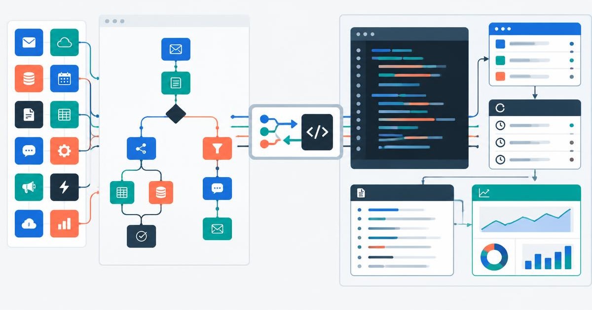 השוואה בין Make ו Zapier לבין אוטומציה בקוד עם תורים, ניטור והתראות